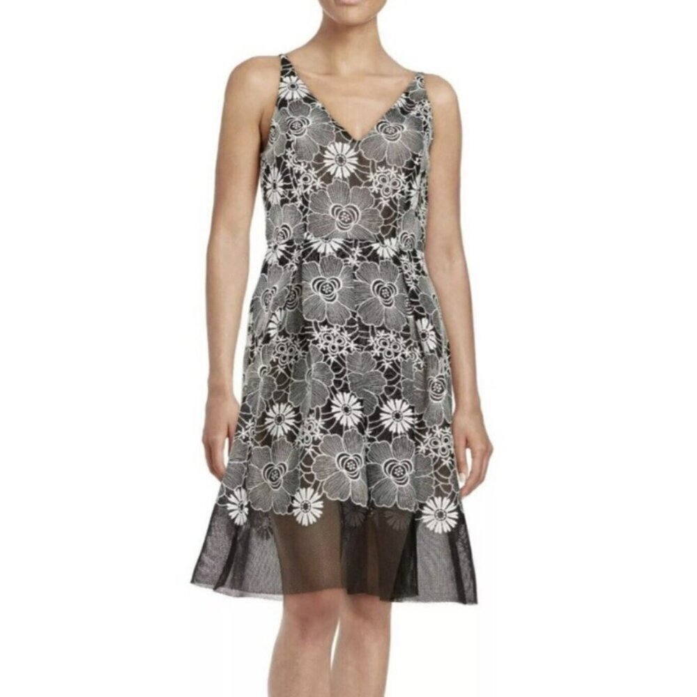 Badgley Mischka dress 12 black tulle fit & flare
